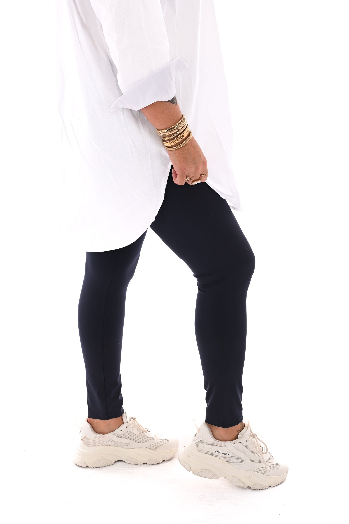 Travel legging uni marineblauw