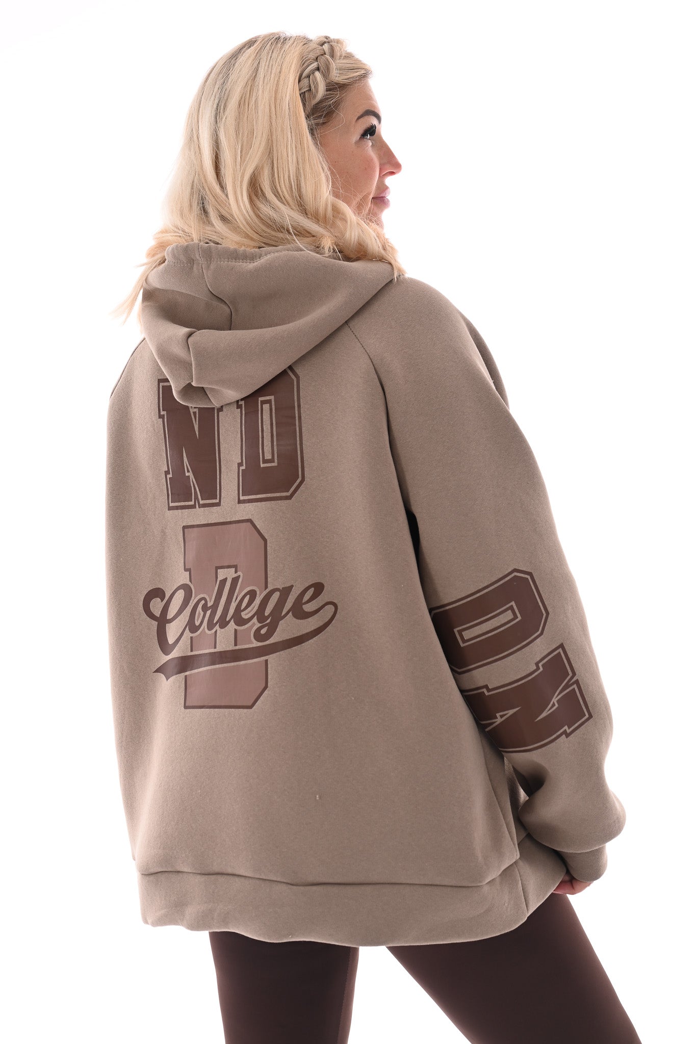 Hoodie London College beige