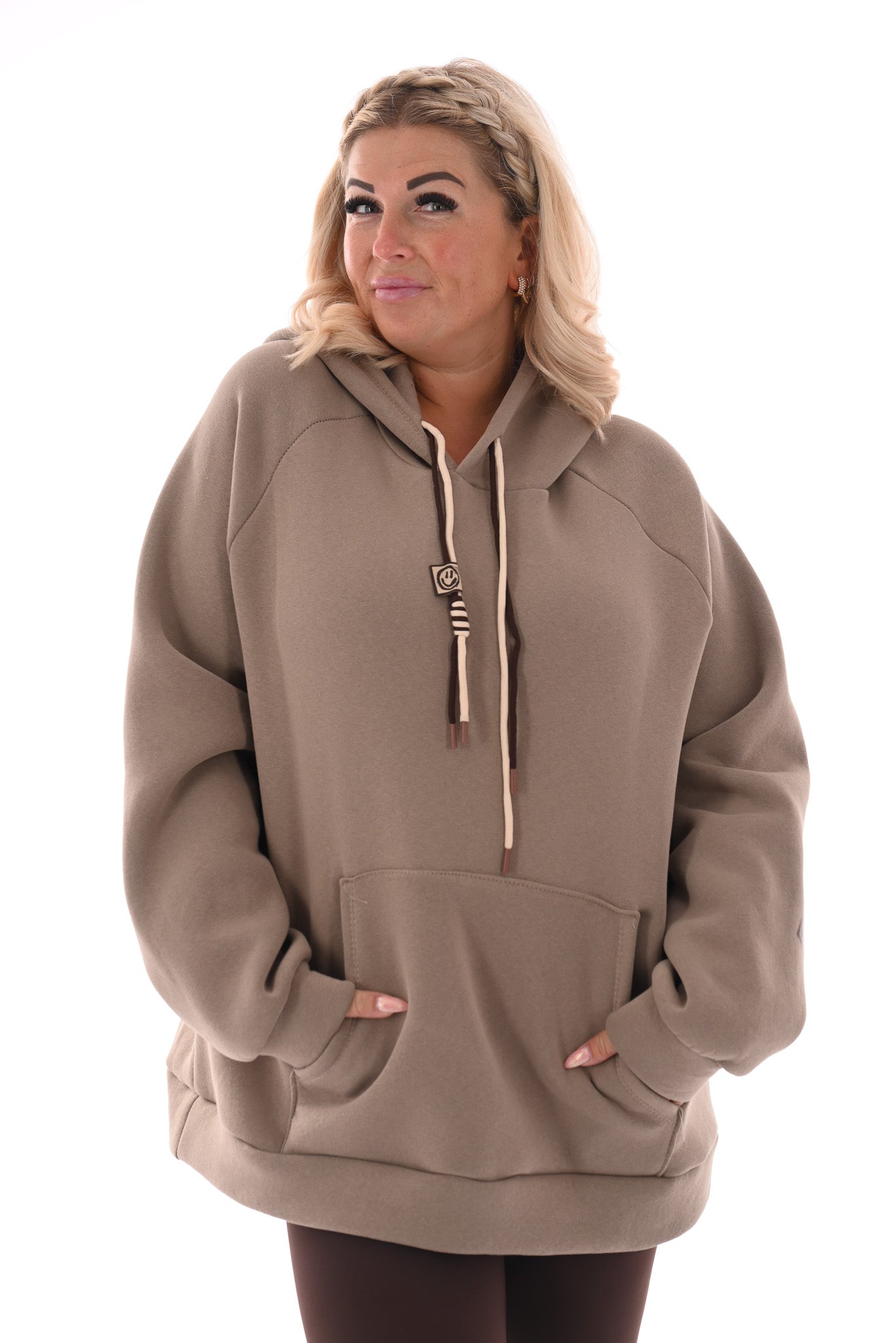 Hoodie London College beige