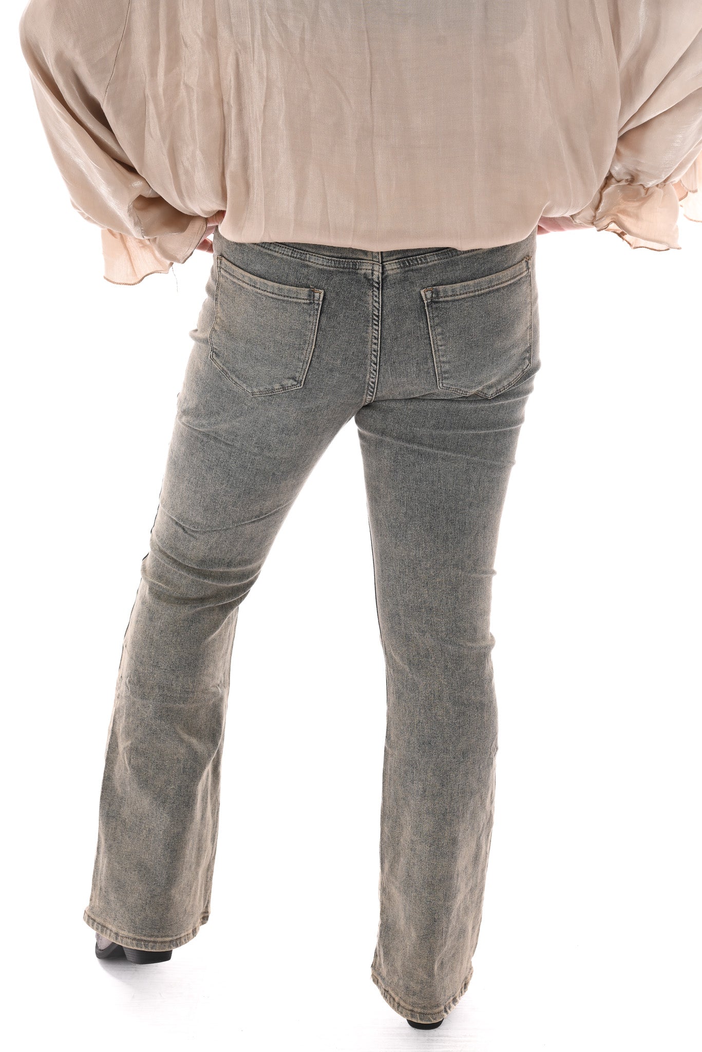 Norfy flared leg stonewash