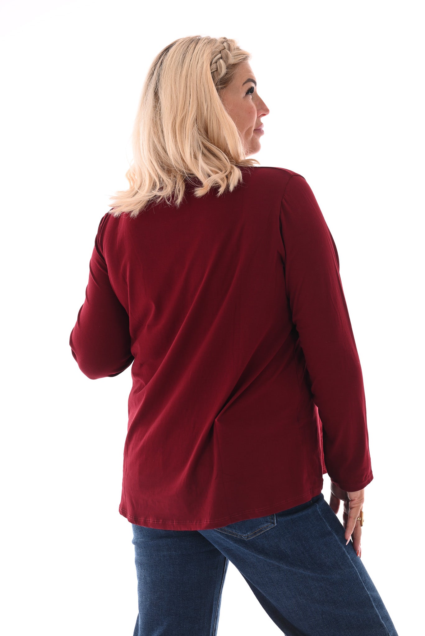Shirt lange mouwen beautiful bordeaux