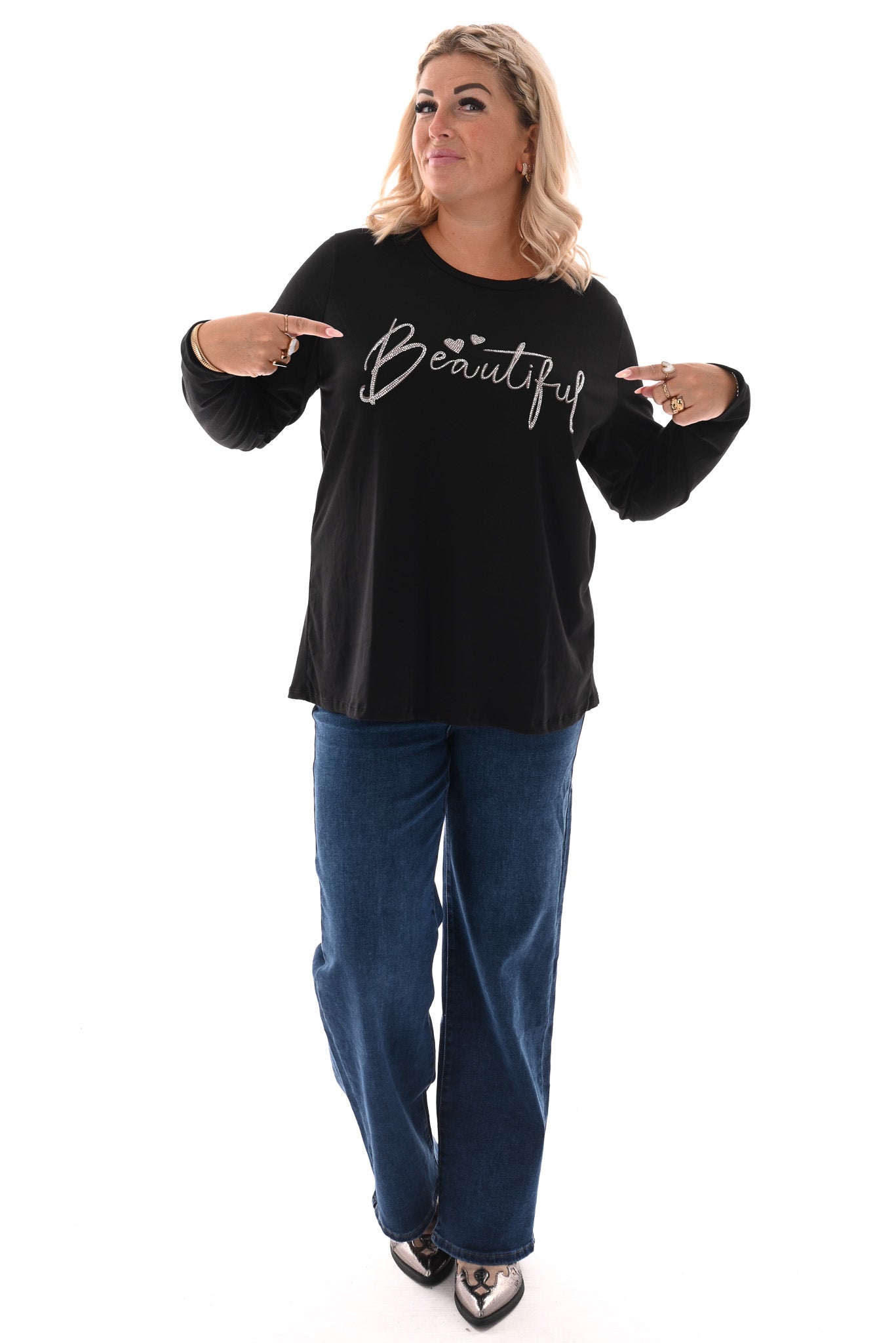 Shirt lange mouwen beautiful zwart