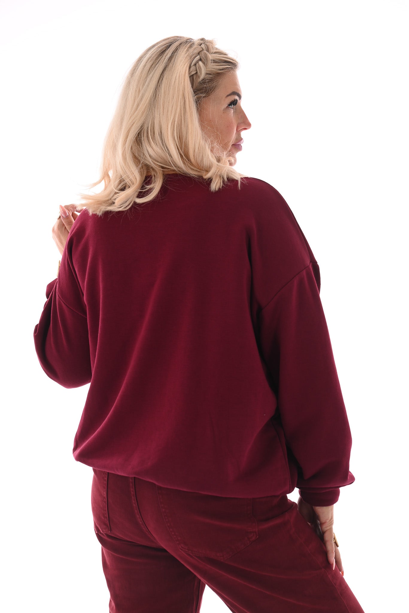 Trui teddy namen bordeaux
