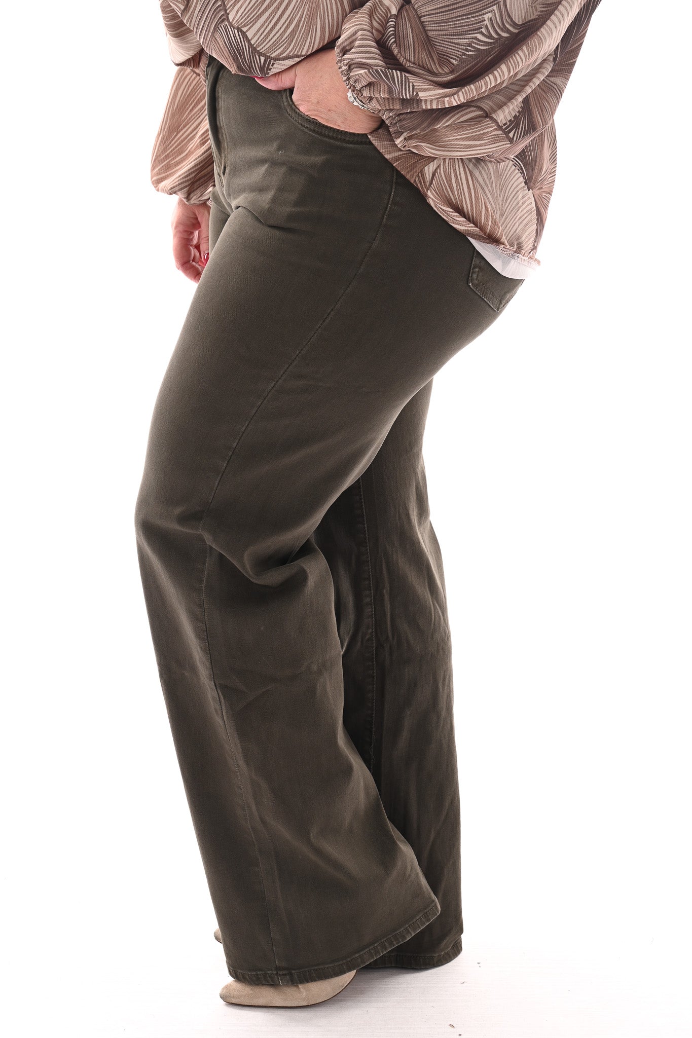 Goodies wide leg legergroen