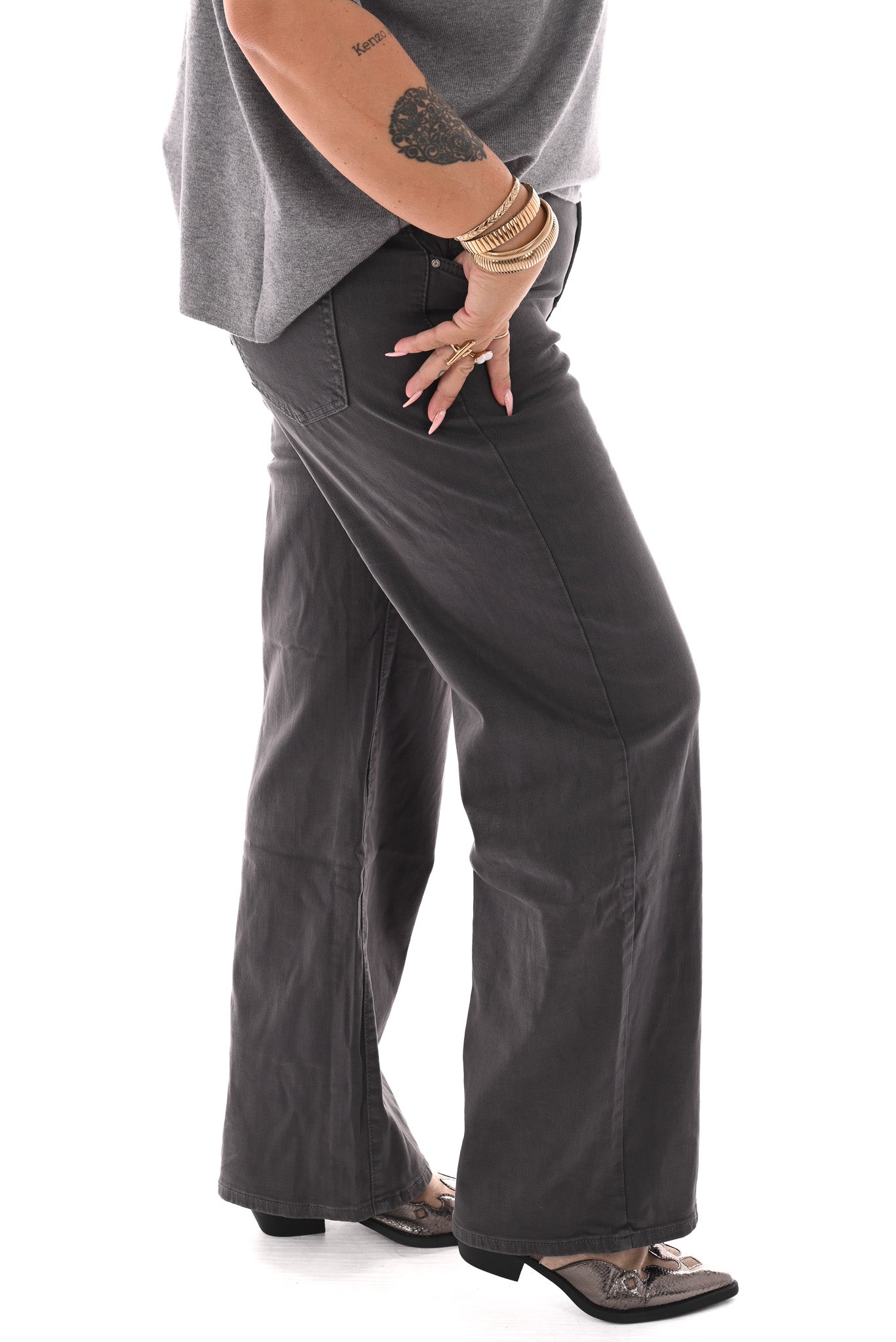 Goodies wide leg grijs