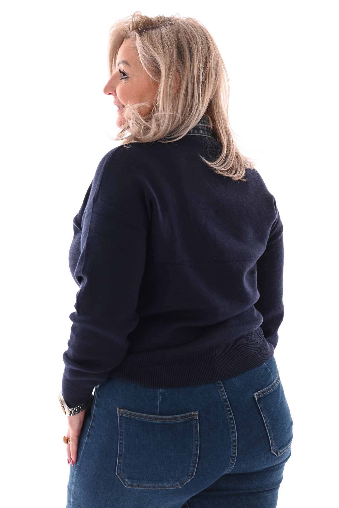 Trui met jeans marineblauw