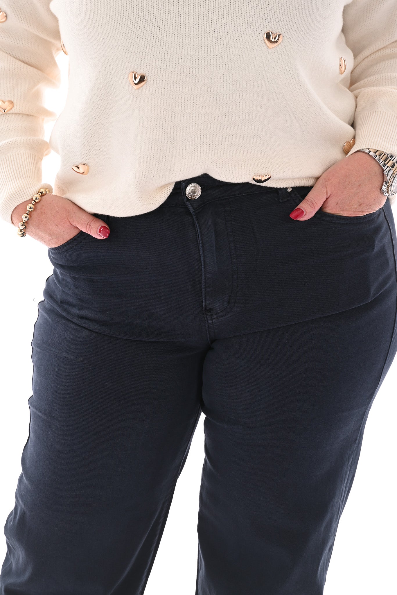 Goodies wide leg donkerblauw