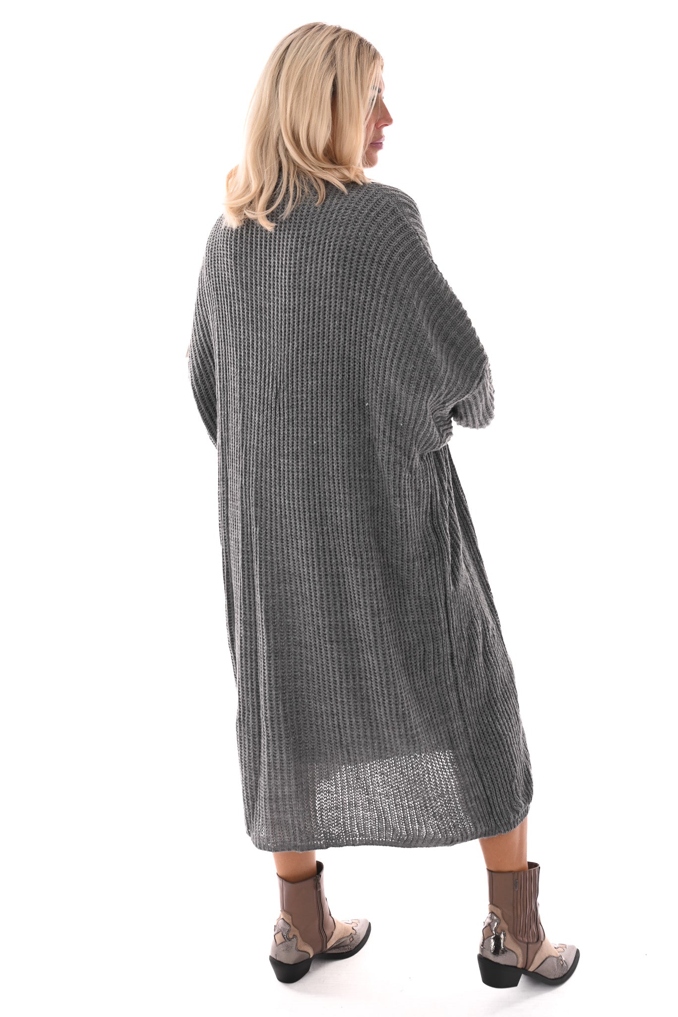 Jurk met vest set grijs