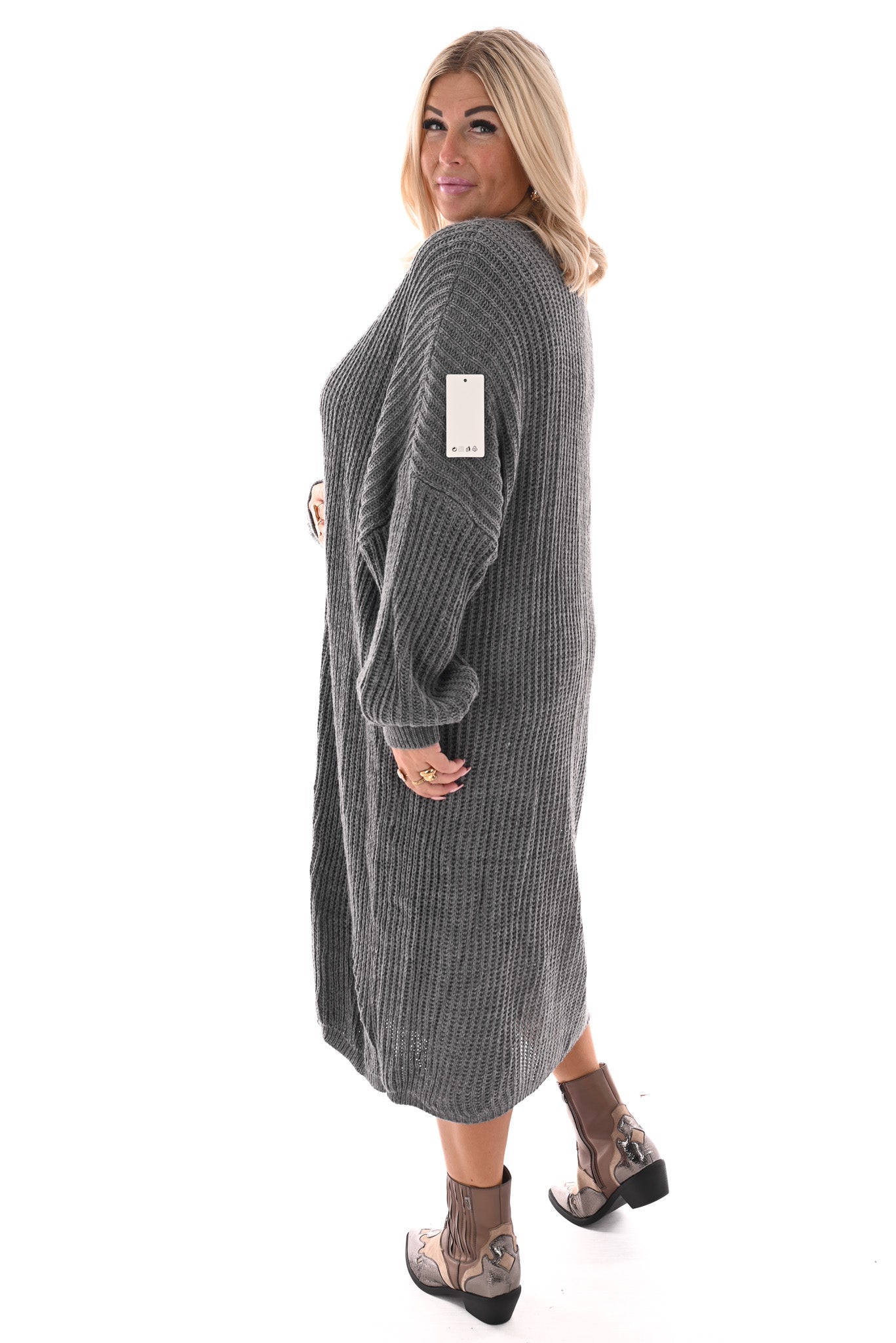Jurk met vest set grijs