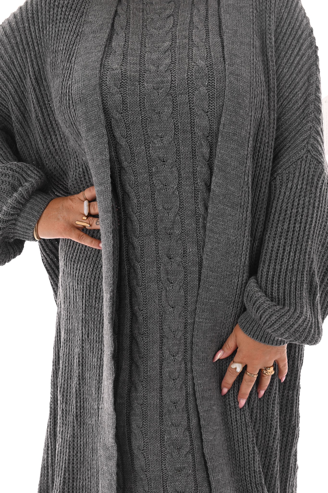 Jurk met vest set grijs