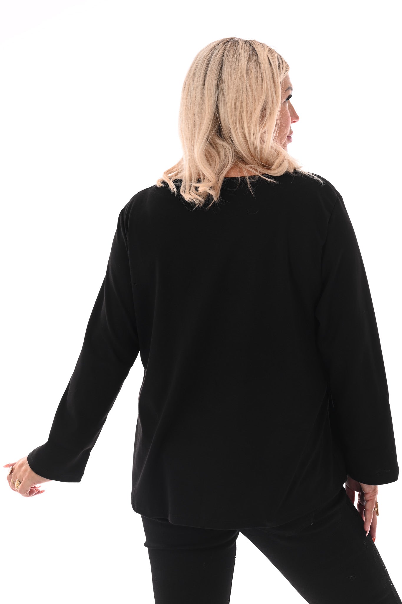 Top met knoop detail zwart