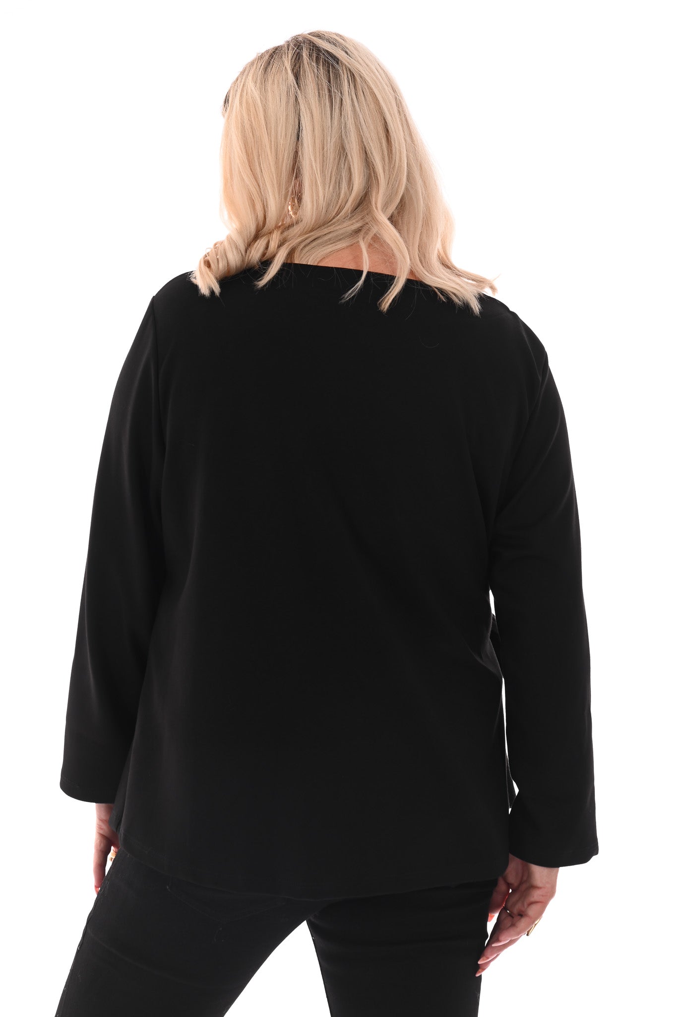 Top met knoop detail zwart