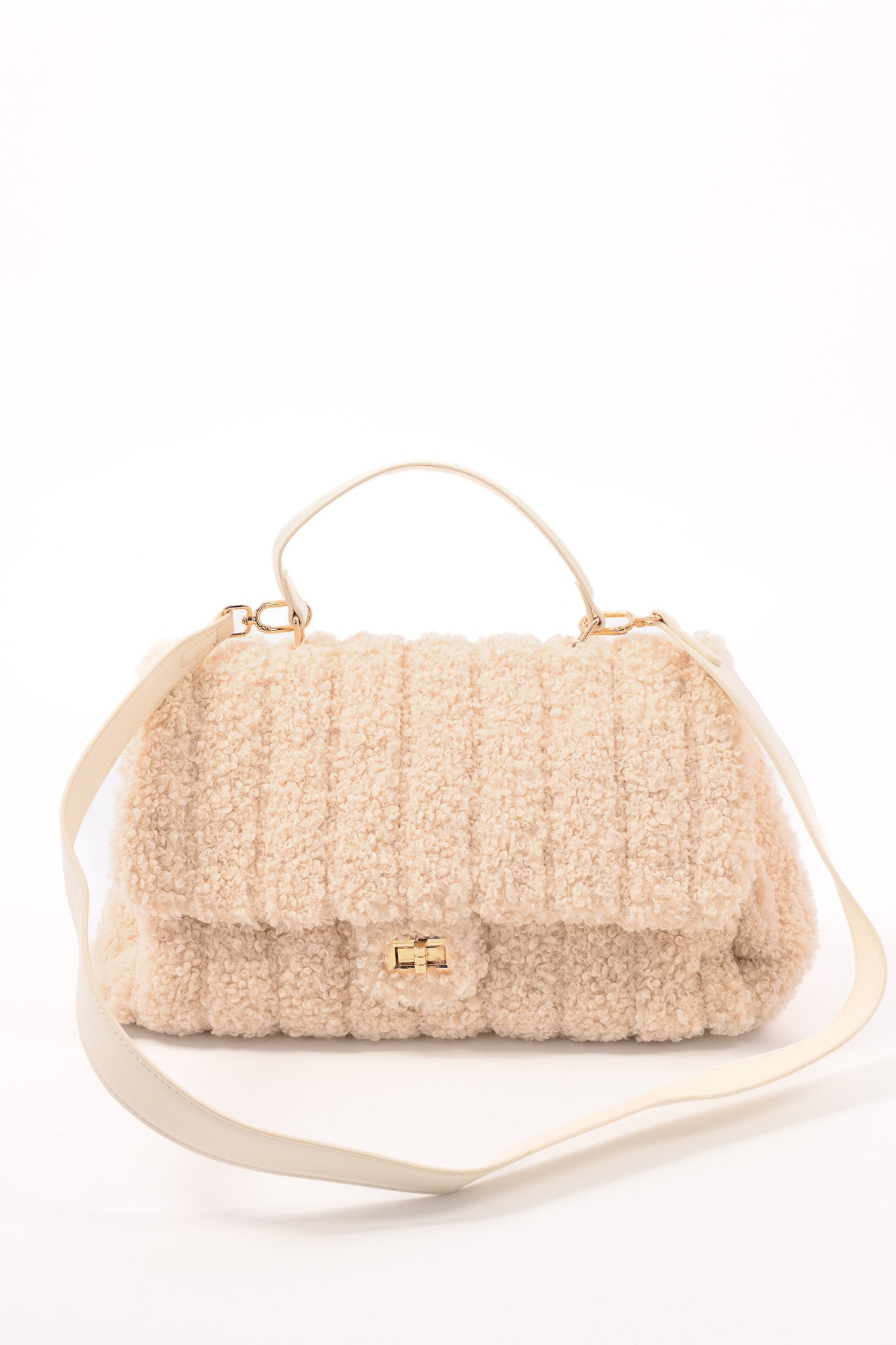 Teddy handtas roomwit