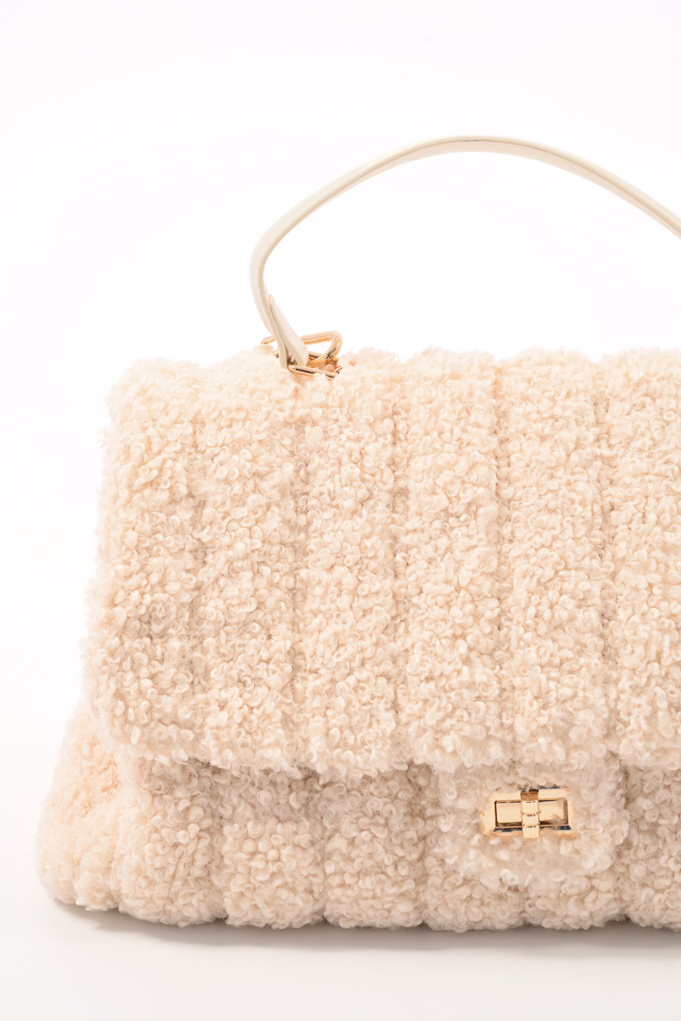 Teddy handtas roomwit