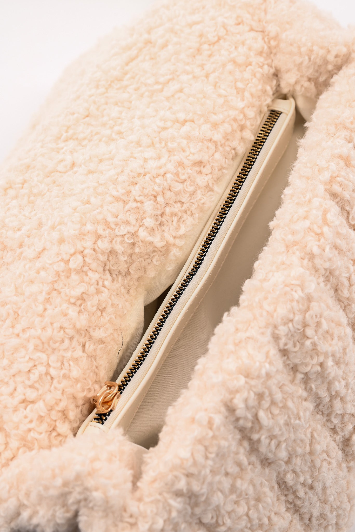 Teddy handtas roomwit