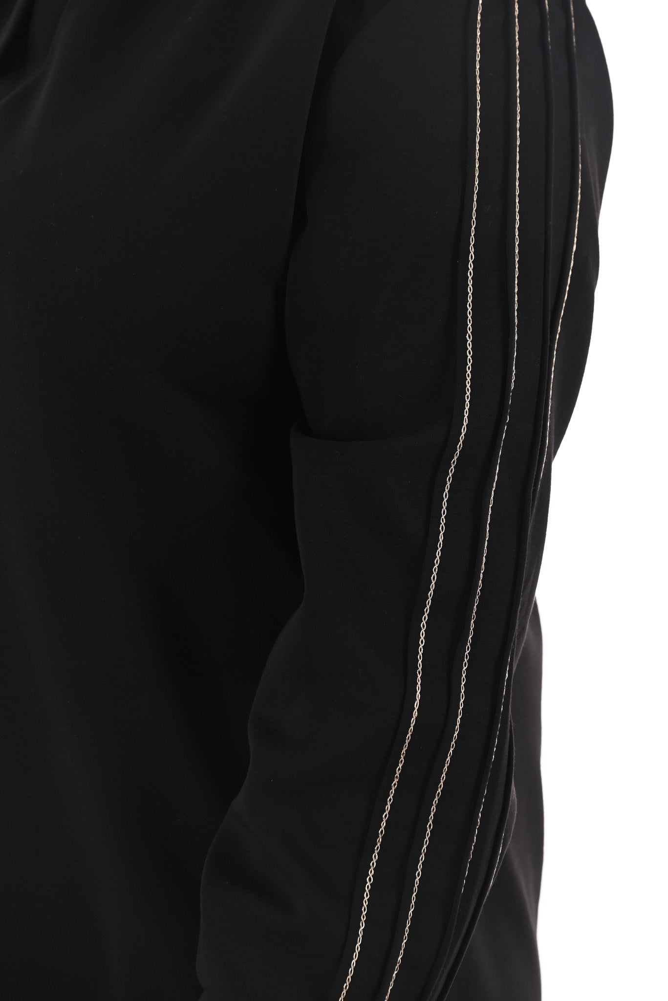 Tuniek deluxe v-hals gouden bies zwart