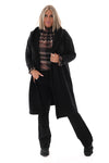 Sweatervest met capuchon zwart