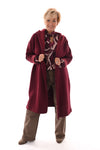 Sweatervest met capuchon bordeaux