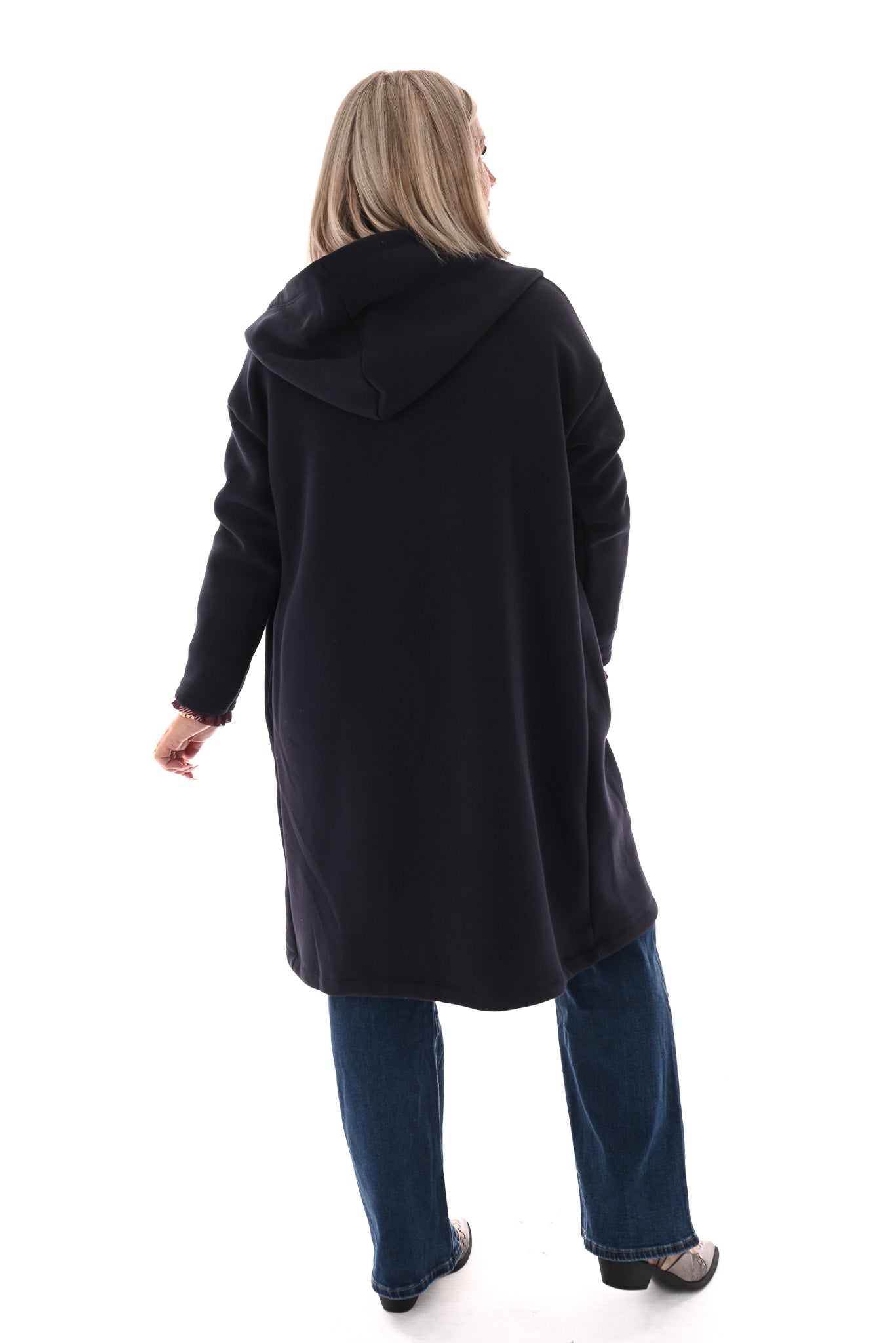 Sweatervest met capuchon marineblauw