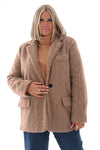 Wavy boucle blazer camel