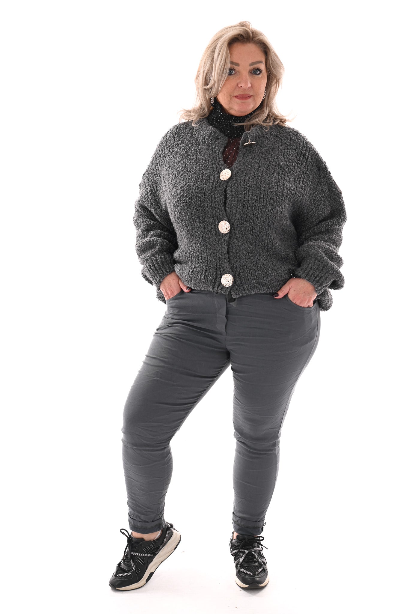 Stretchbroek uni antraciet