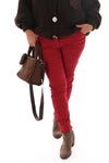 Stretchbroek uni rood