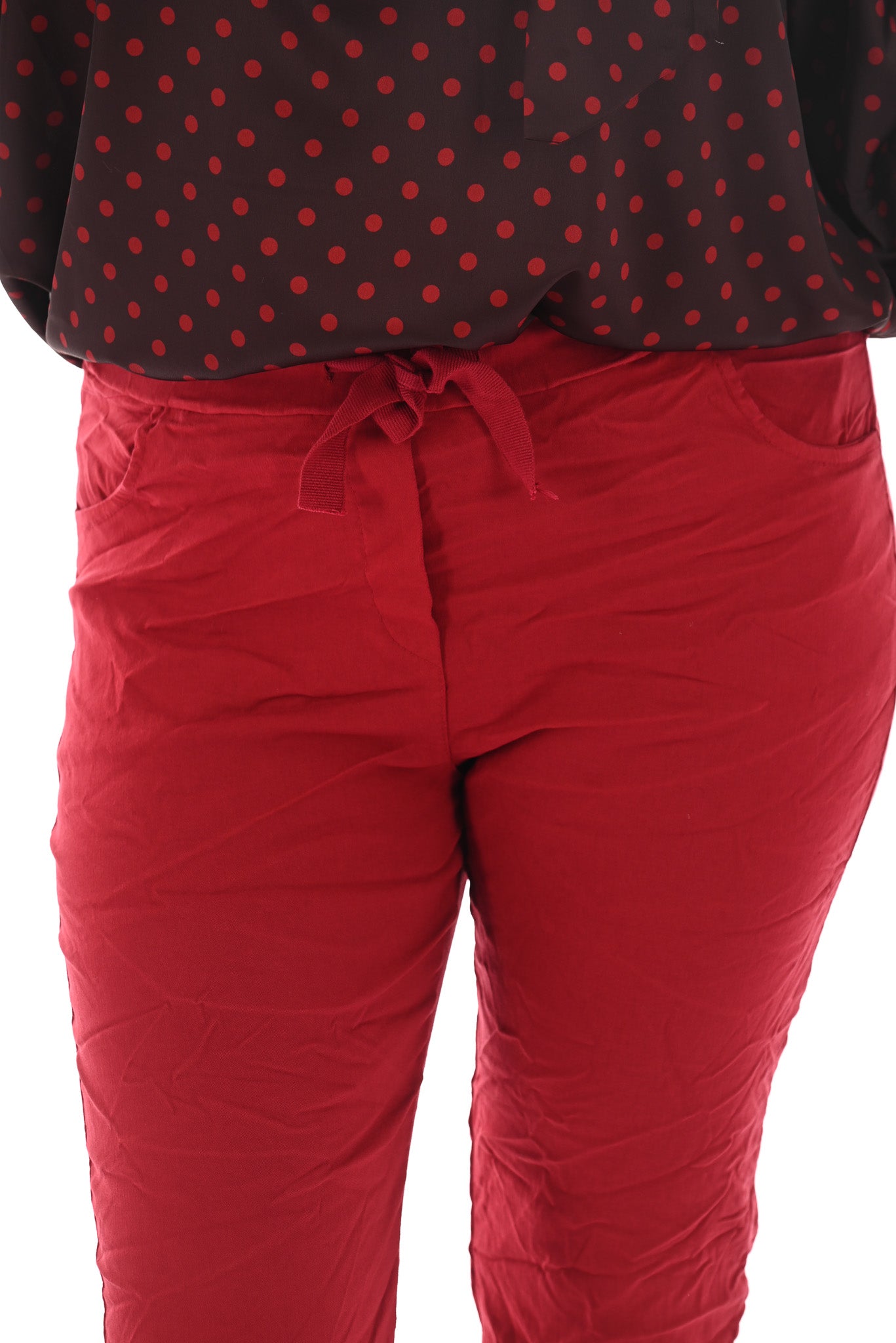 Stretchbroek uni rood