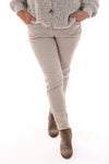 Stretchbroek uni beige