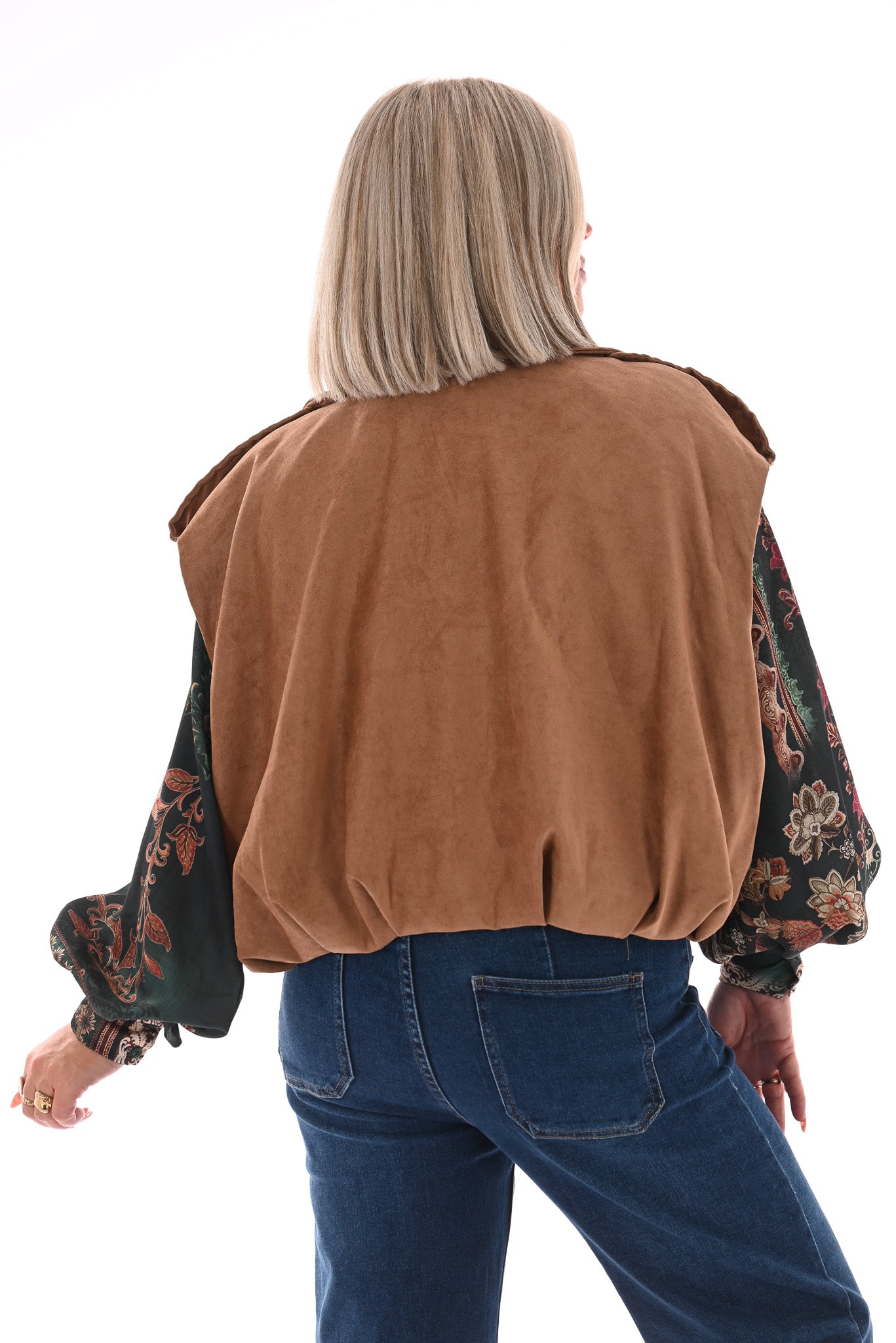 Suedelook gilet camel