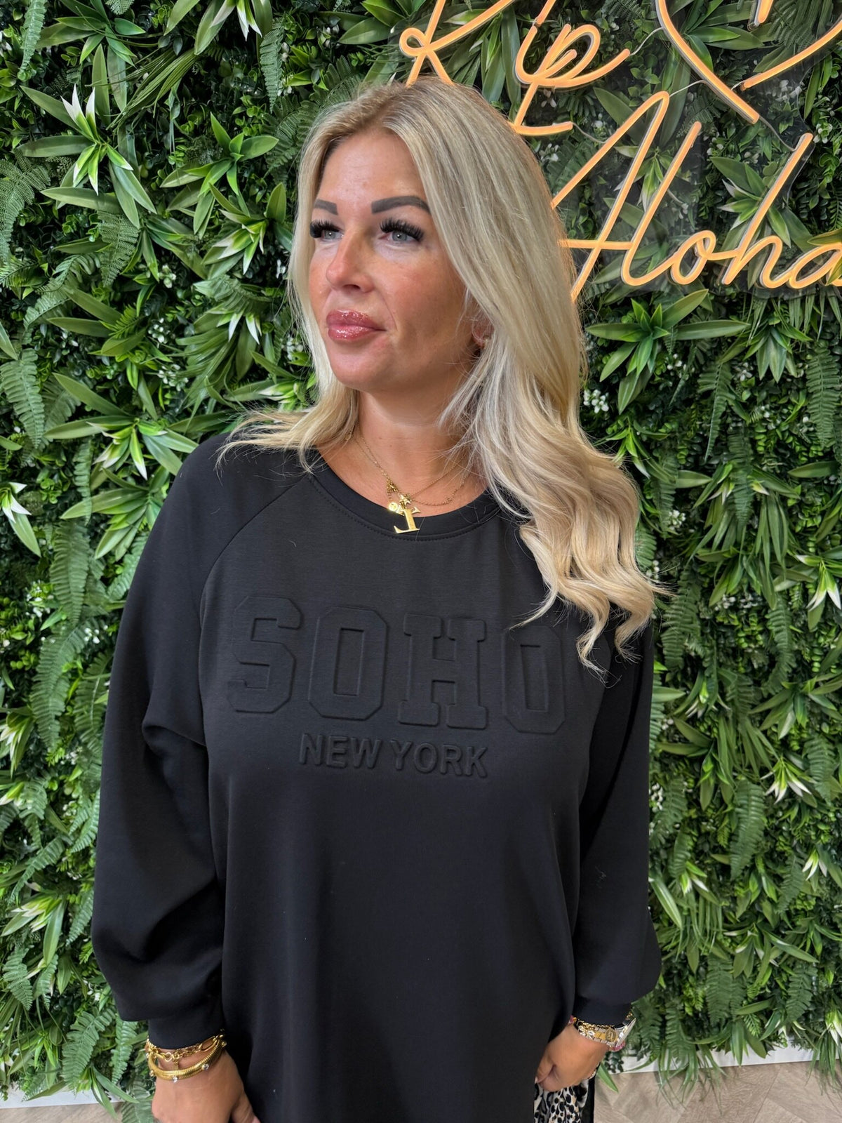 Sweaterdress soho zwart