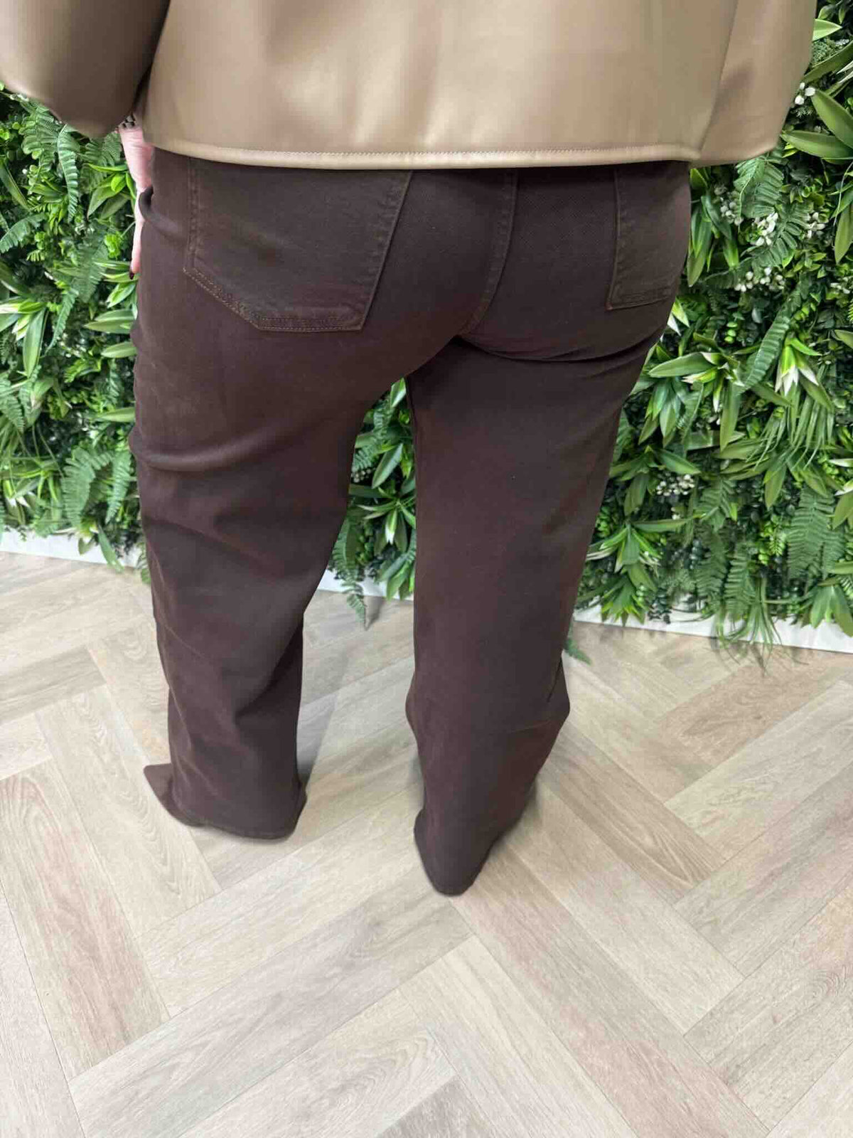 Jewelly balloon fit jeans donkerbruin