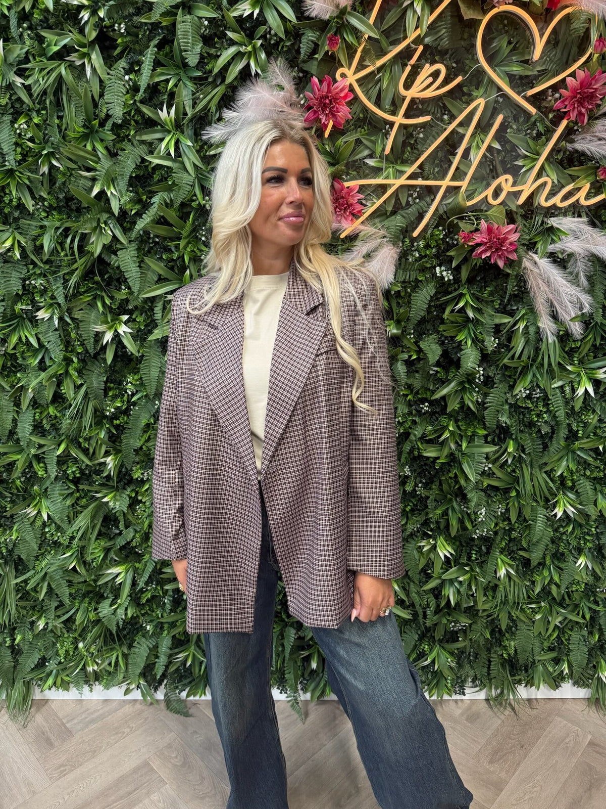 Blazer ruit bruin