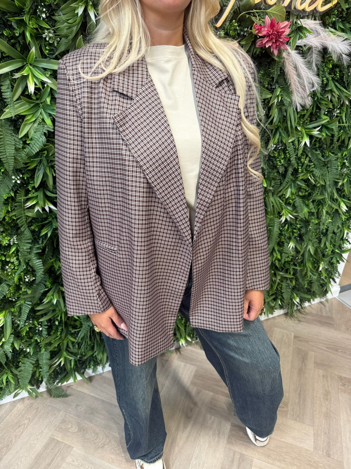 Blazer ruit bruin