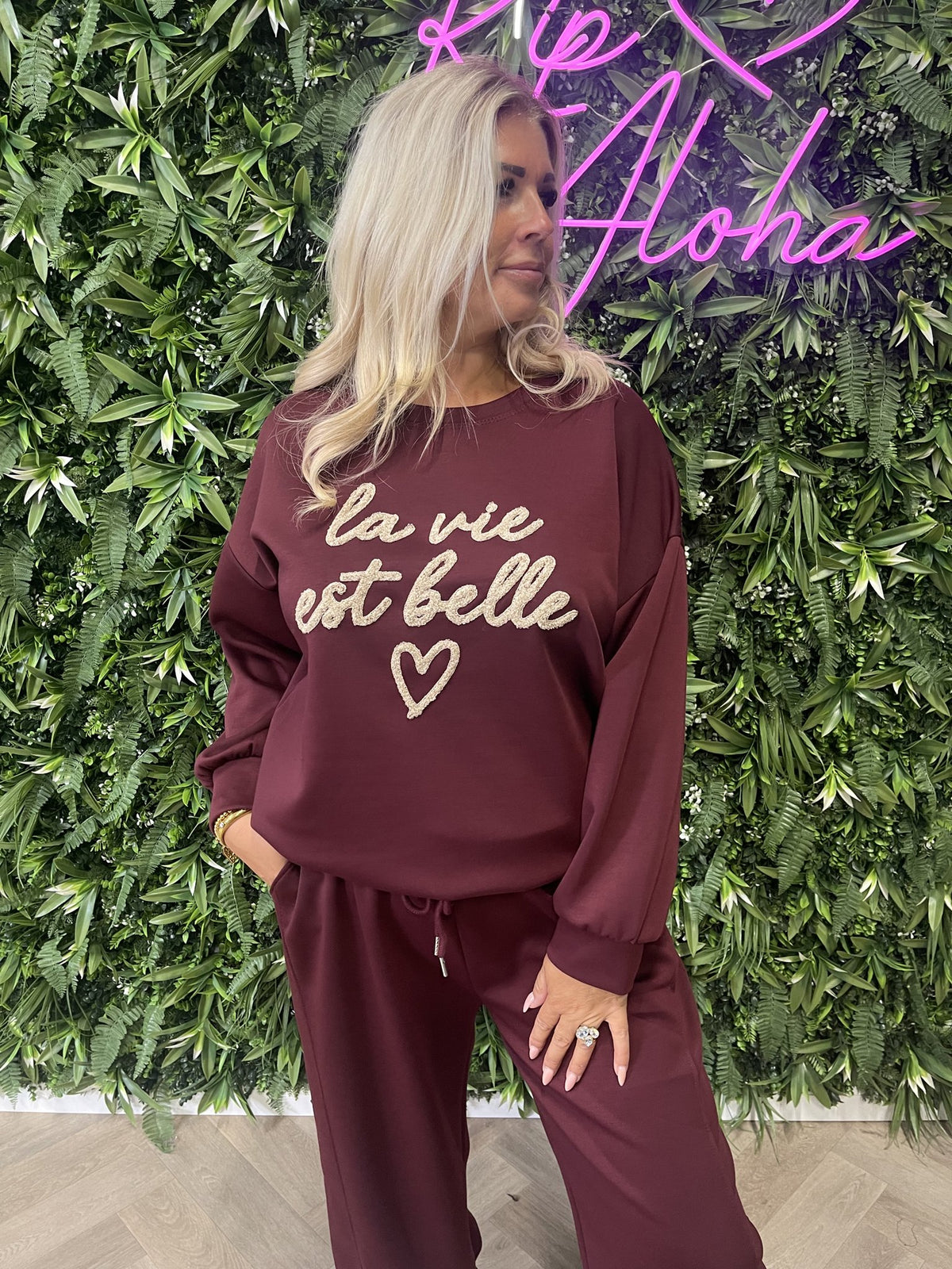 Tweedelig pak la vie est belle bordeaux