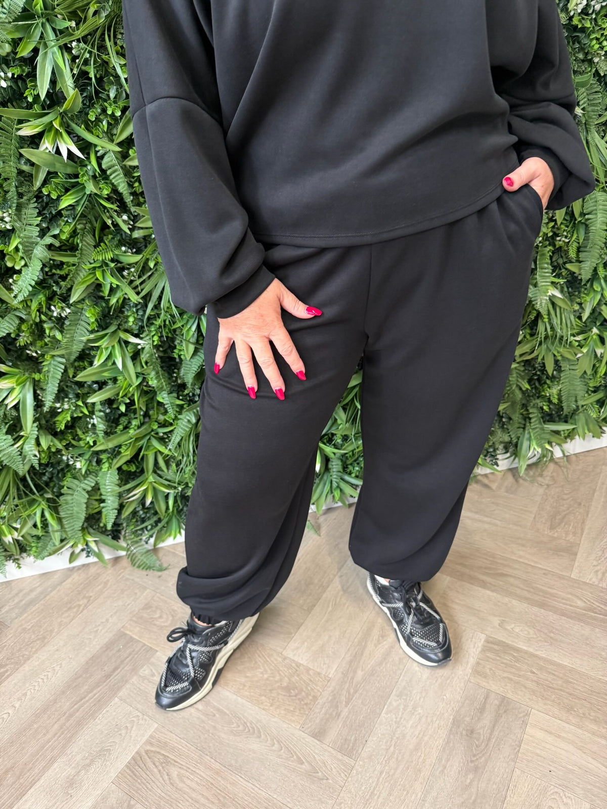 Tweedelig joggingspak comfy zwart