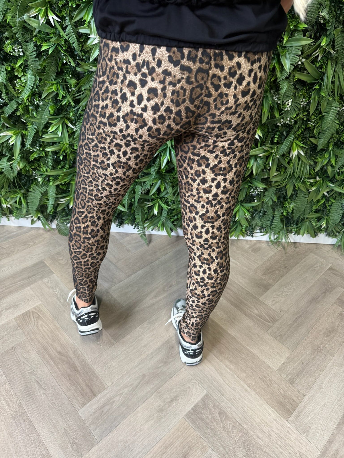 Legging panterprint bruin
