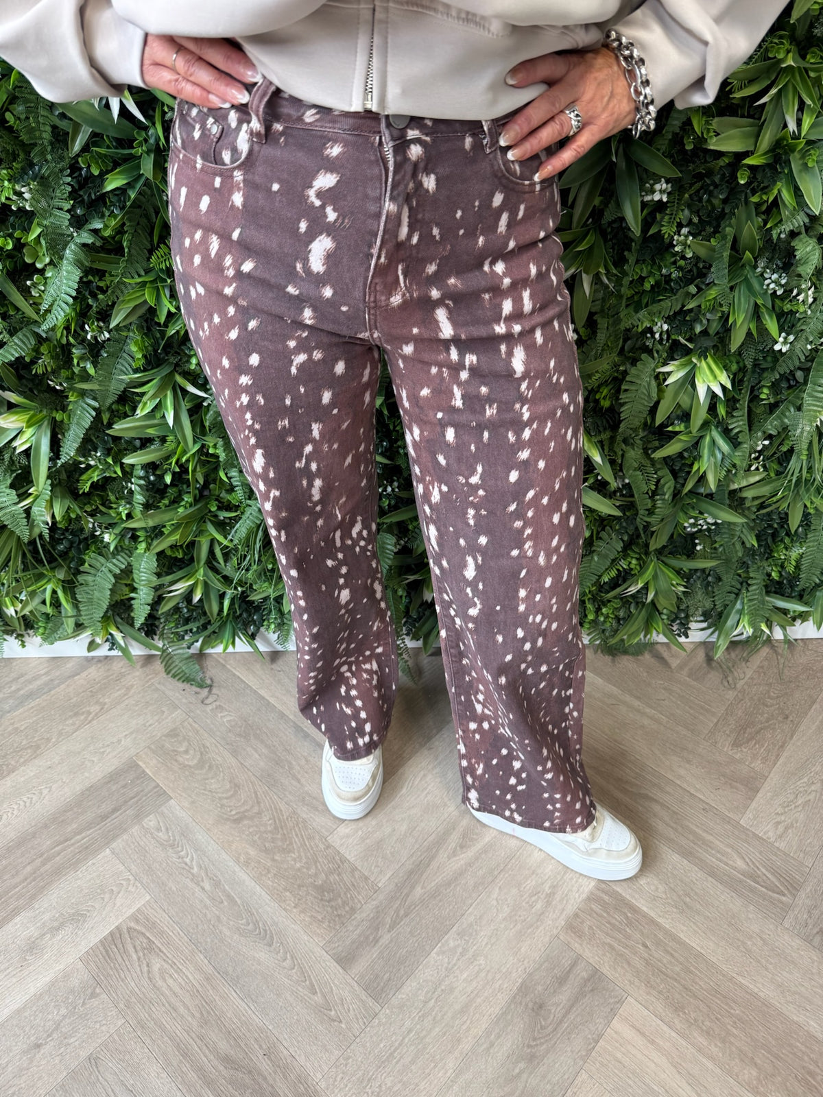 G-smack jeans wide leg bambi print bruin