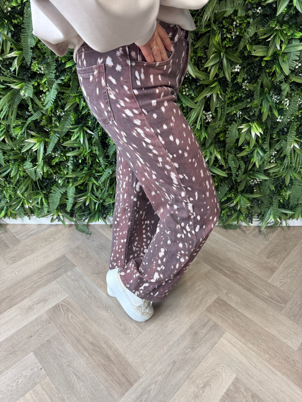 G-smack jeans wide leg bambi print bruin