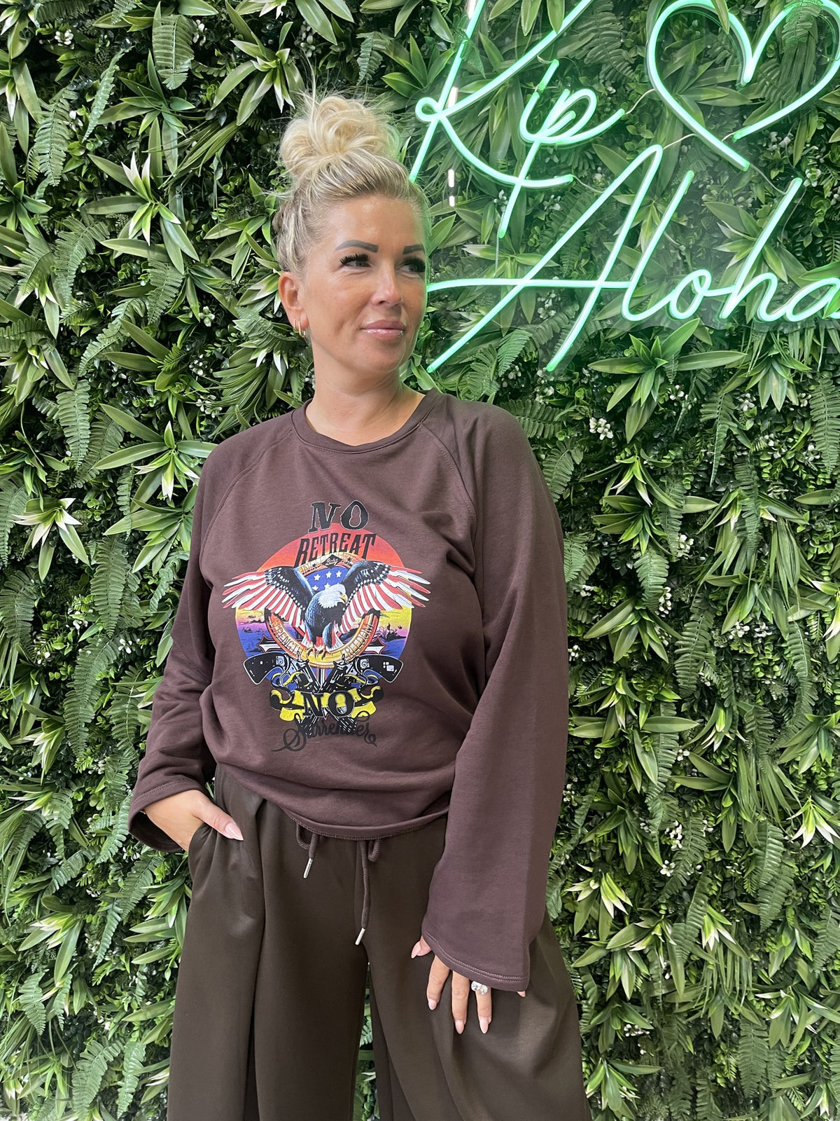 Sweater adelaar donkerbruin
