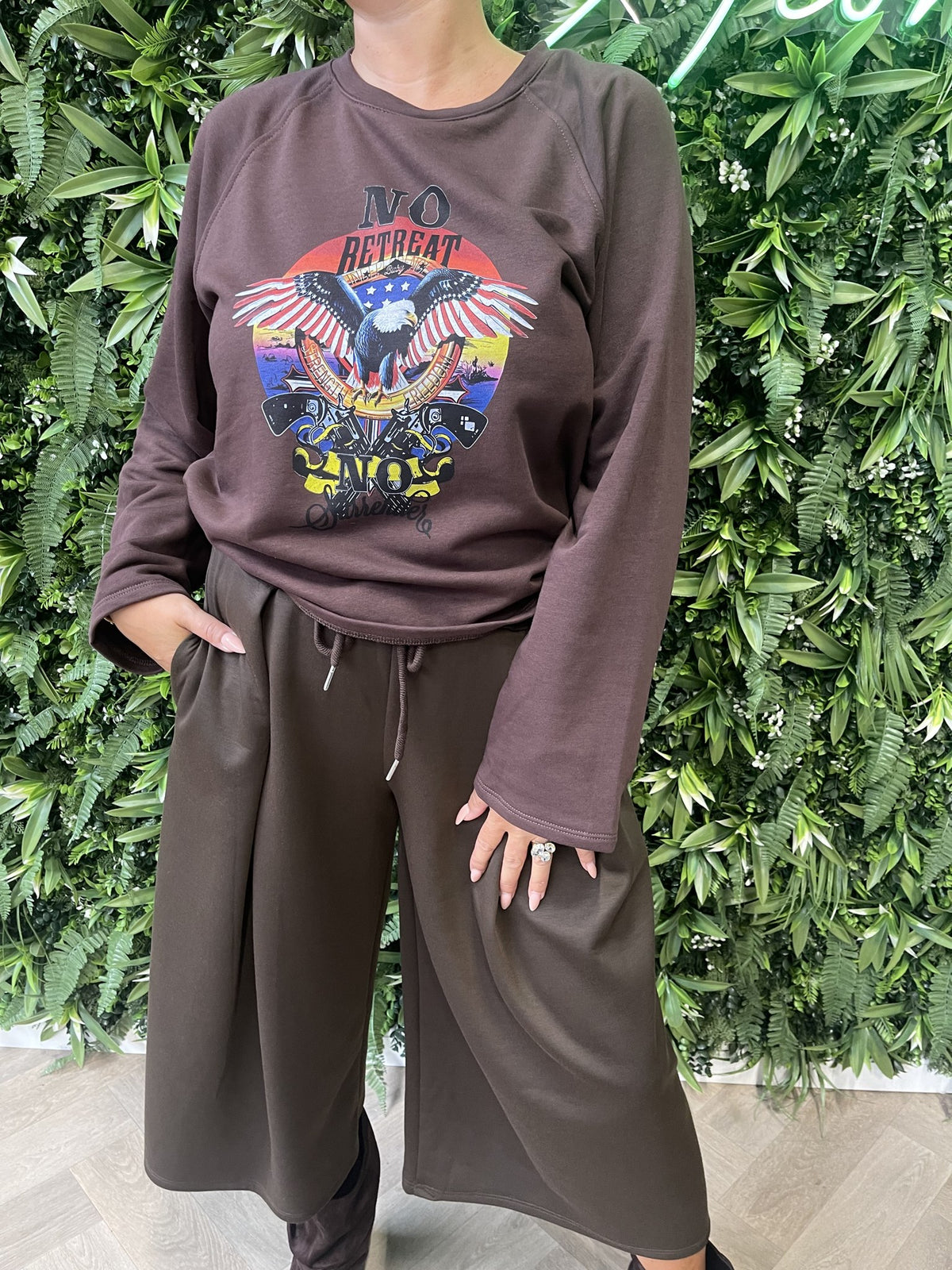 Sweater adelaar donkerbruin