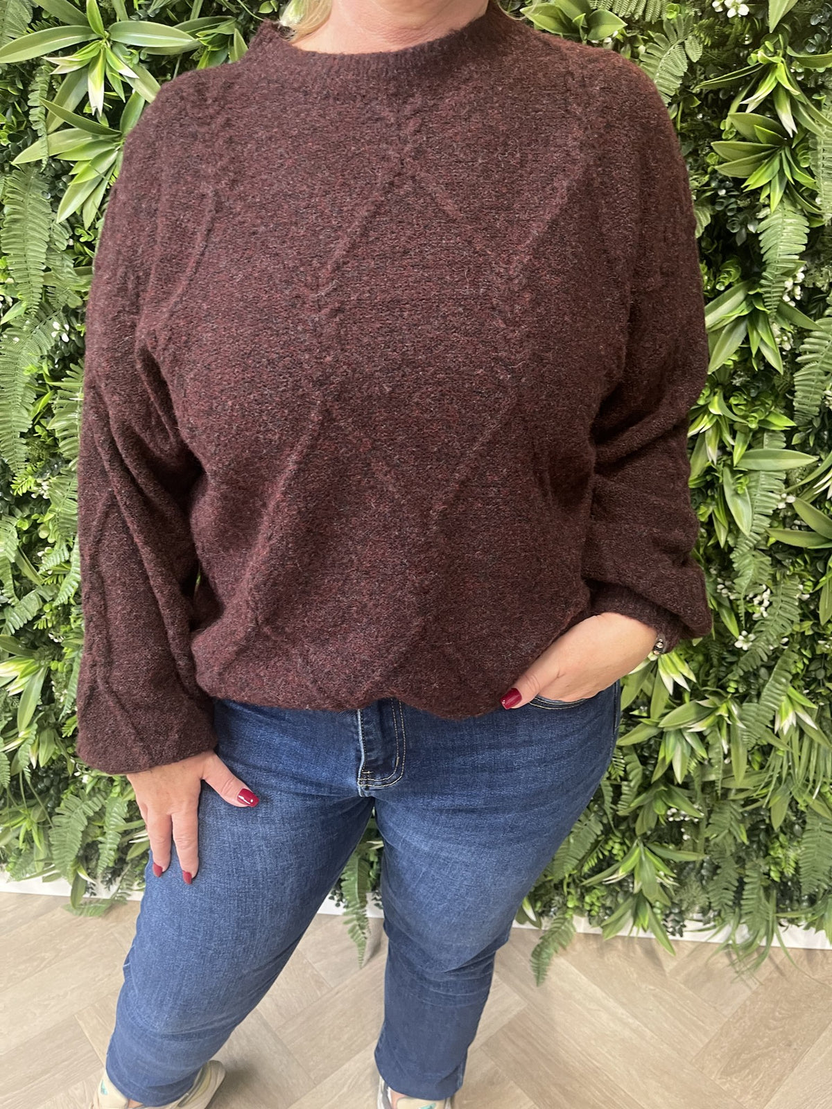 Kabeltrui uni aubergine