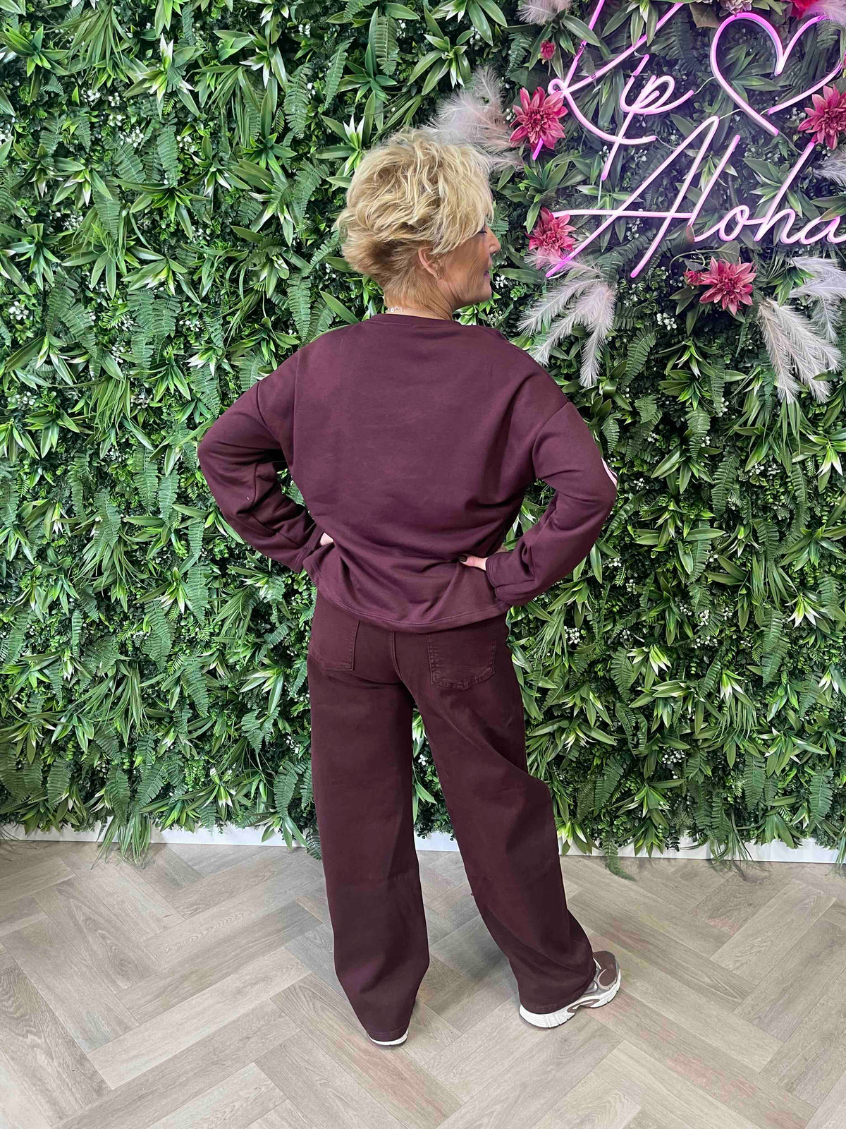 Long sleeve malibu aubergine