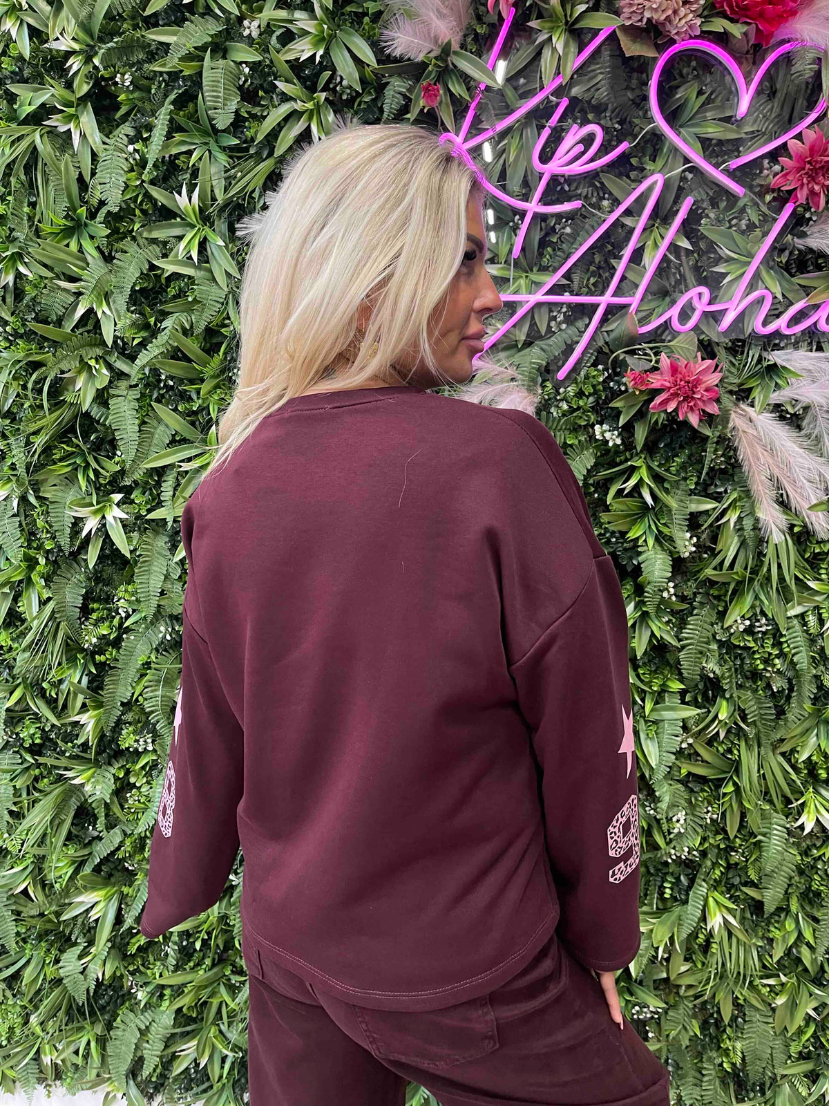 Longsleeve 98 aubergine