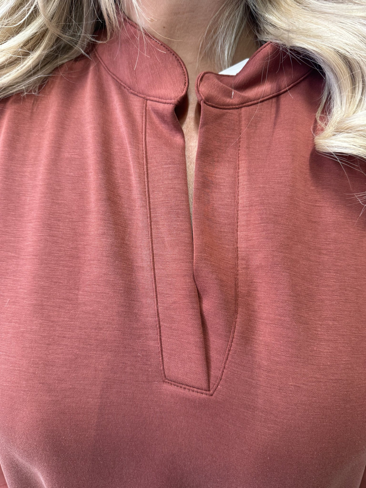 Jurk deluxe uni terracotta