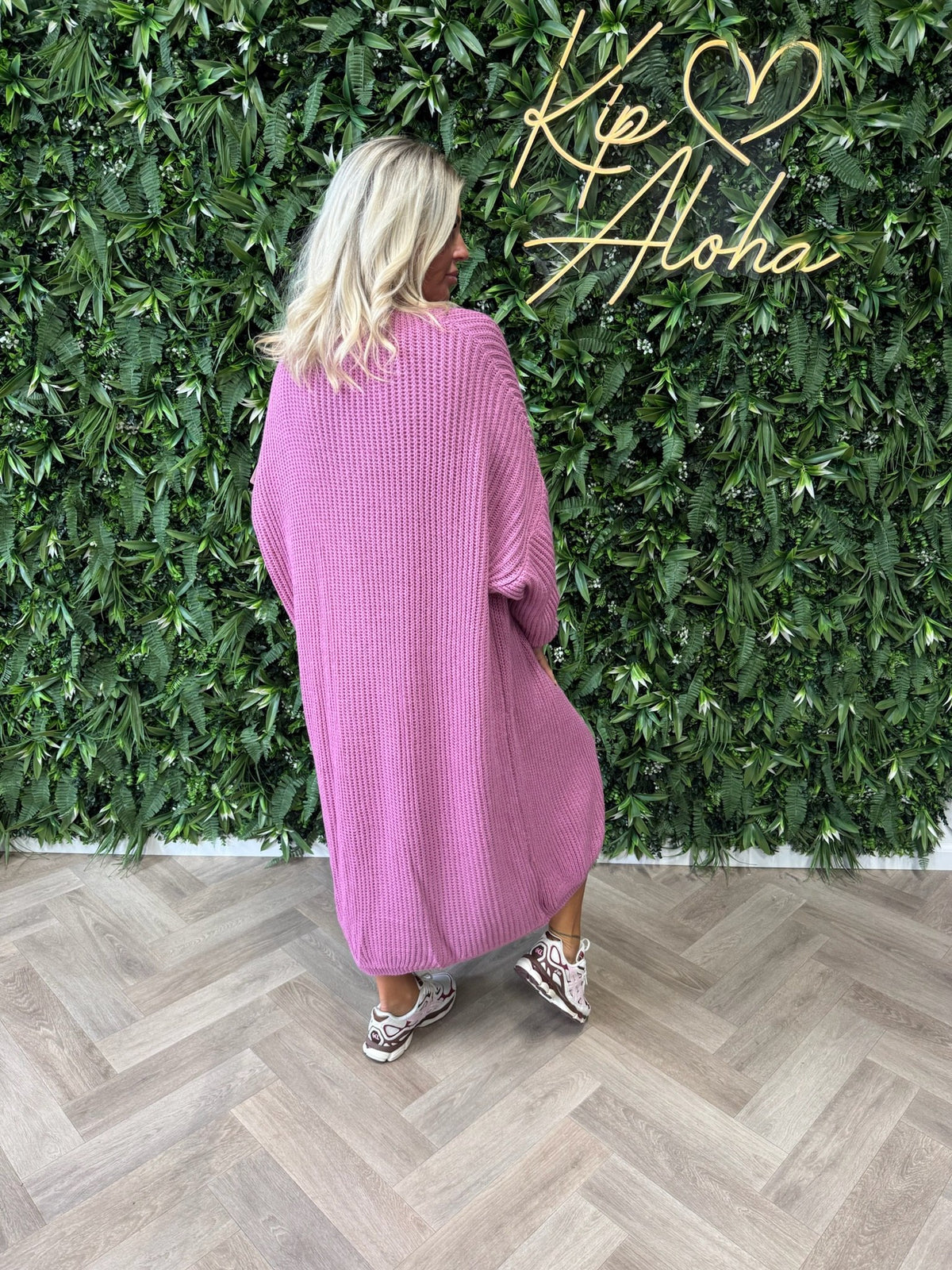 Jurk met vest set roze