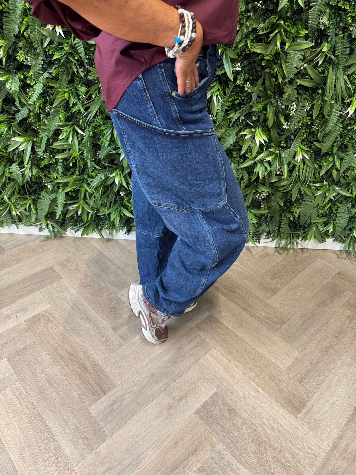 G-smack baggy jeans grote zakken middenblauw