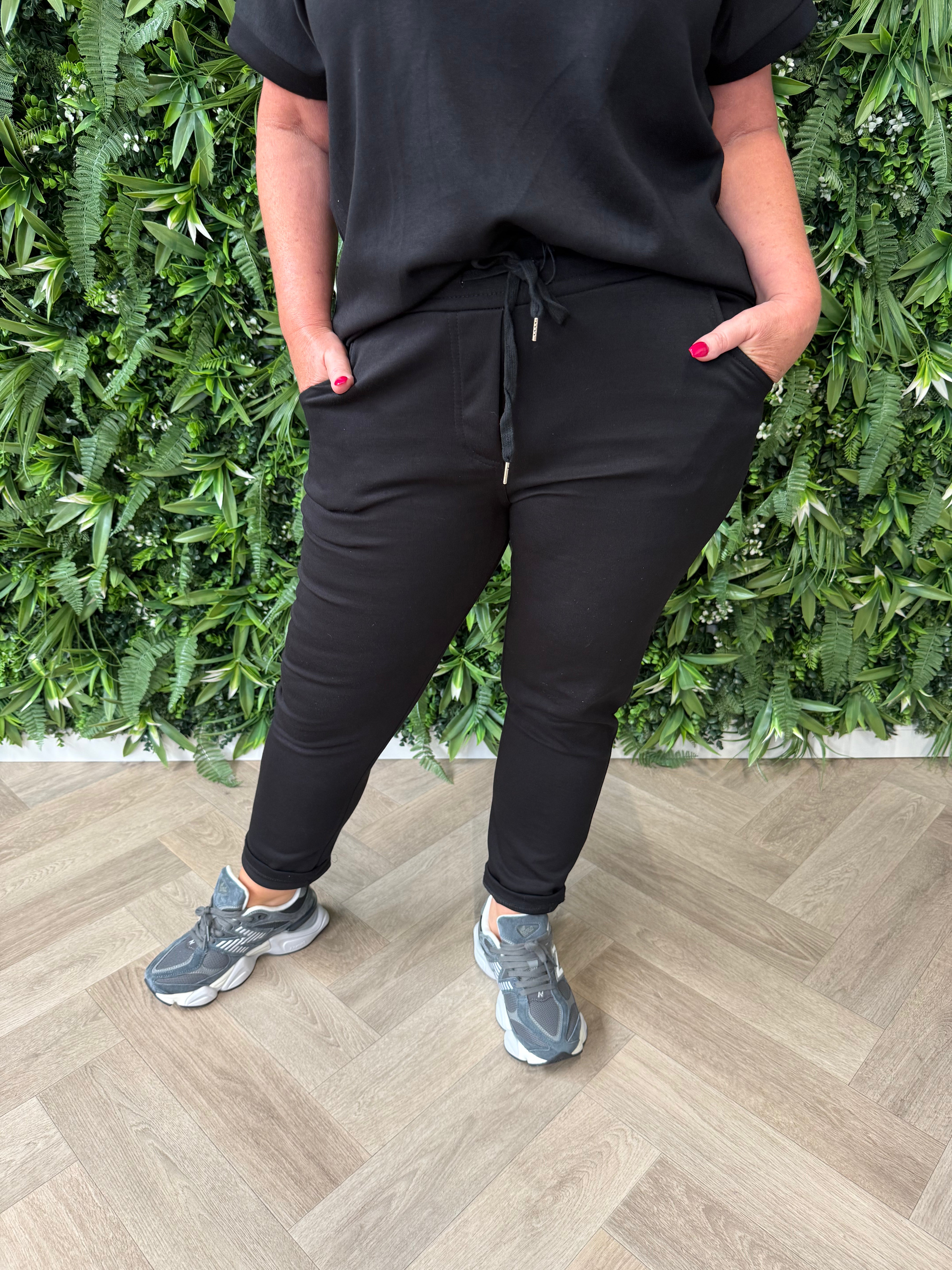 Tweedelig jogger set uni zwart