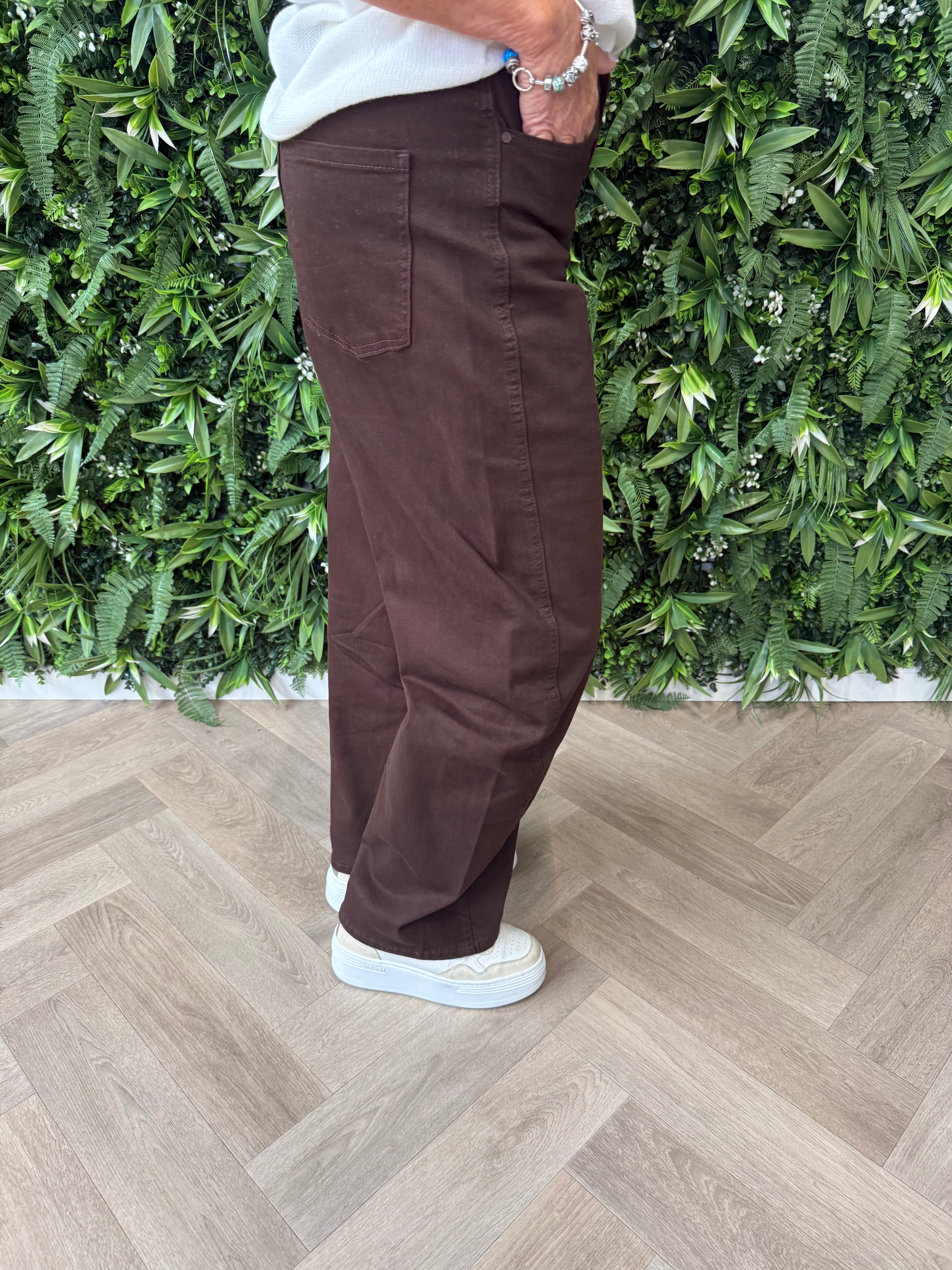 Redberry broek ballonfit donkerbruin