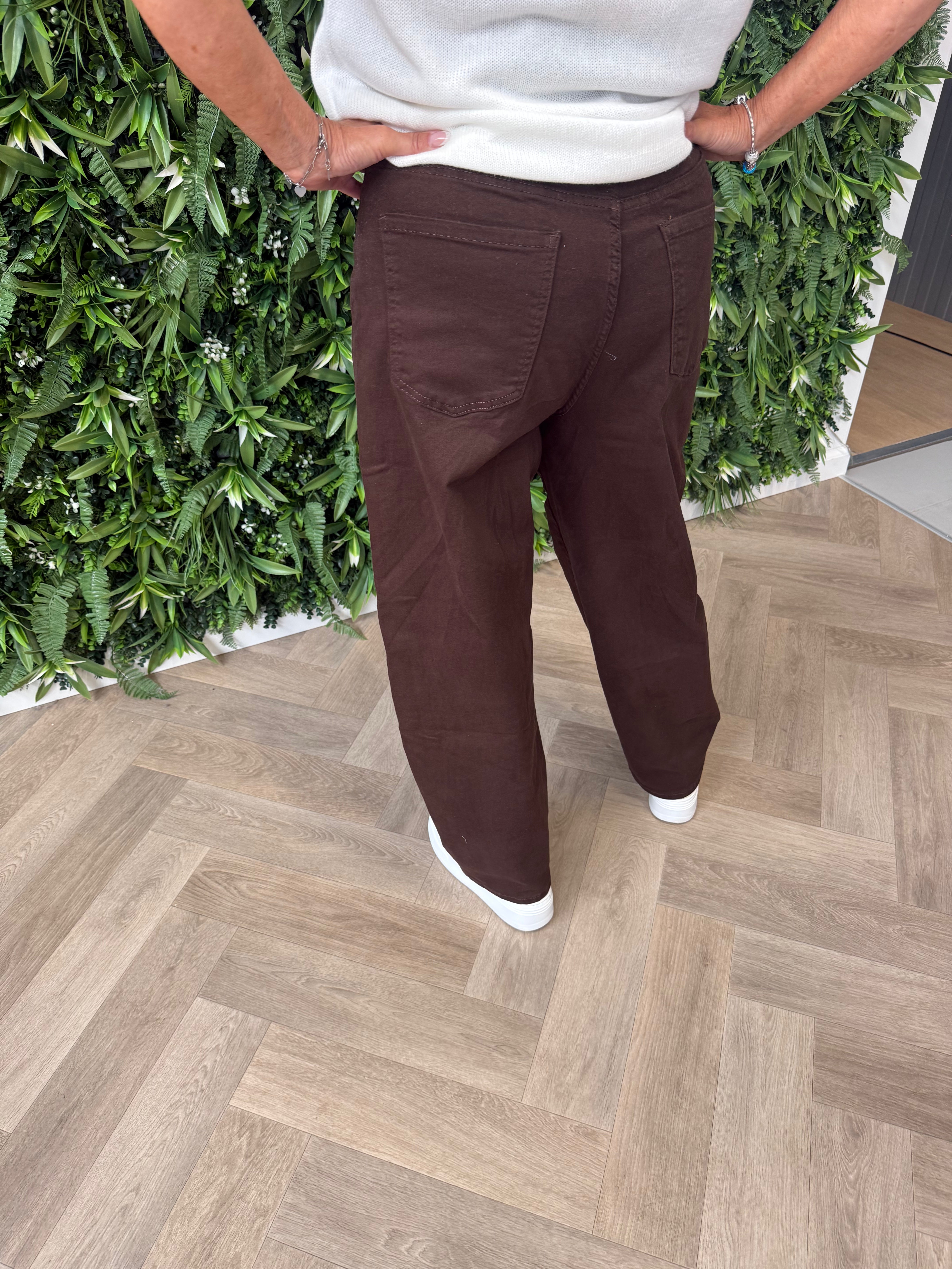 Redberry broek ballonfit donkerbruin