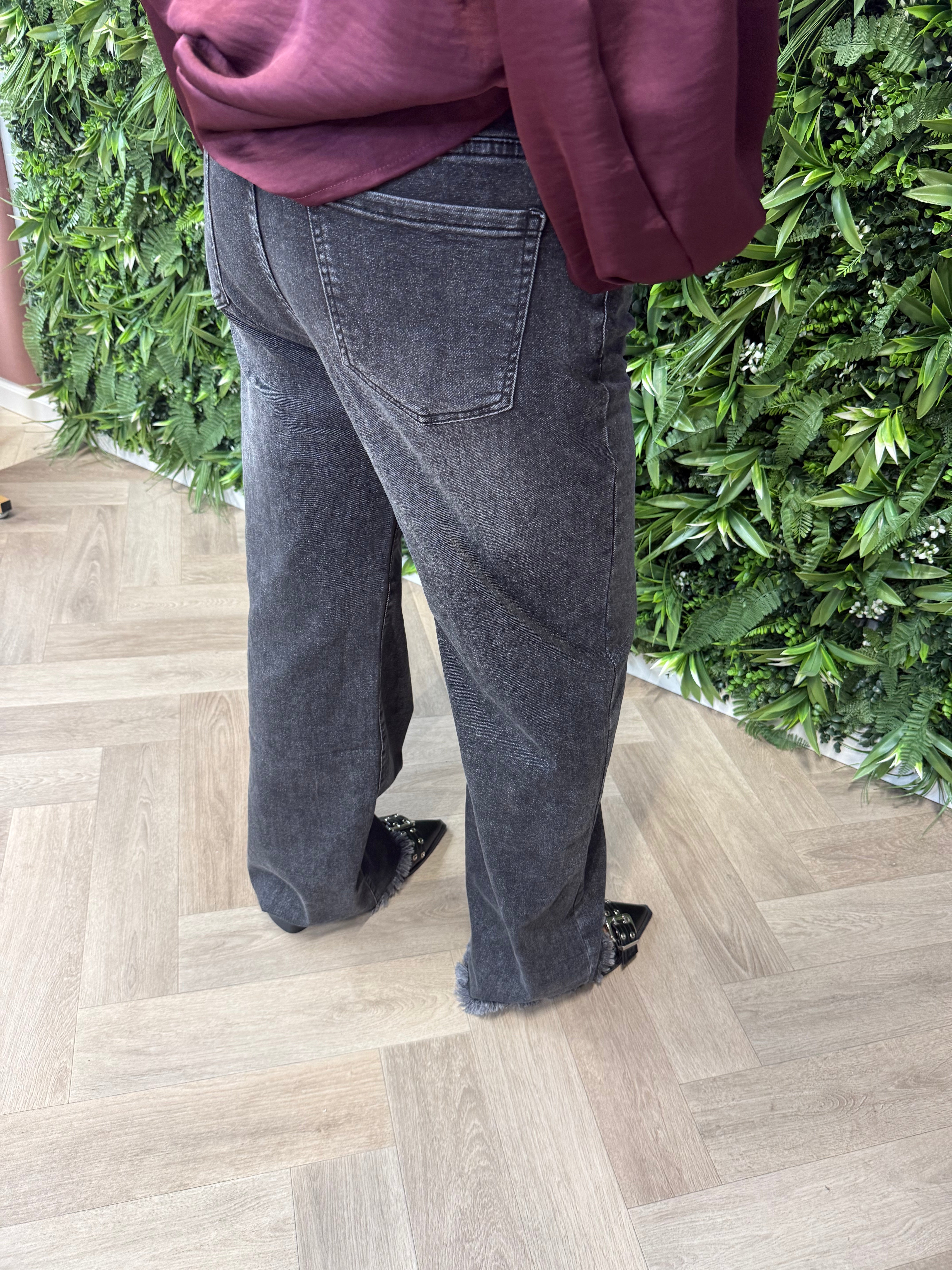 G-smack wide leg jeans grijs